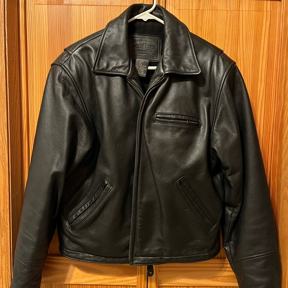 GAP Classic Black Leather Jacket